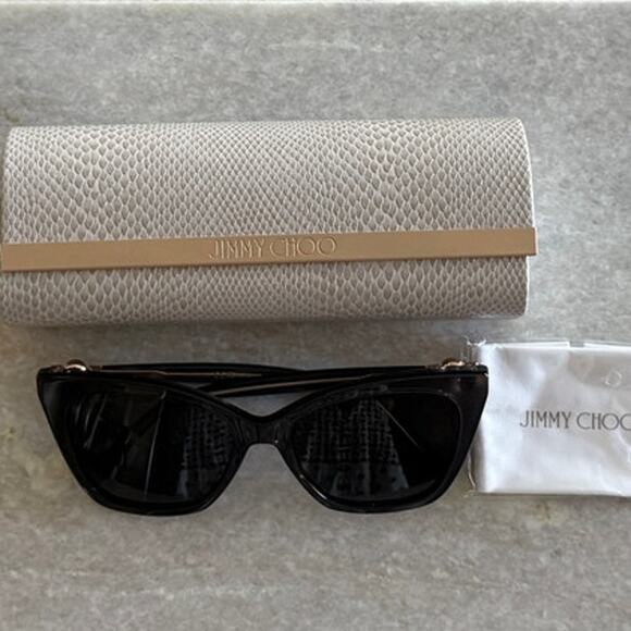 Jimmy Choo Grey Butterfly Sunglasses RUA/G/S 0MF7/IR 56mm BRAND NEW main image 12